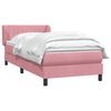 vidaXL Sommier &agrave; lattes de lit avec matelas rose 100x220 cm velours