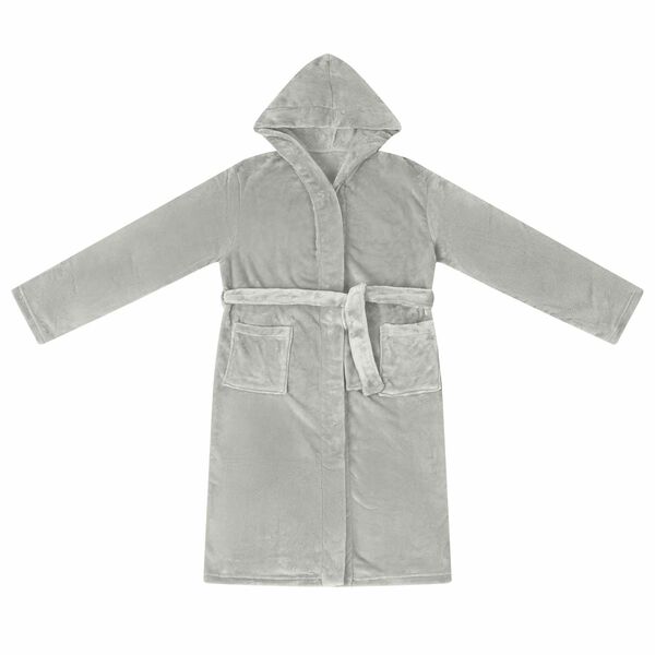 vidaXL Peignoir avec capuche Gris xl Flanelle