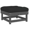 vidaXL Salon de jardin 4 pcs avec coussins gris bois massif