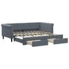vidaXL Lit de jour avec gigogne et tiroirs sans matelas 90x190 cm