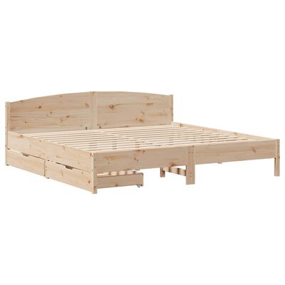 vidaXL Cadre de lit sans matelas 180x200 cm bois massif de pin