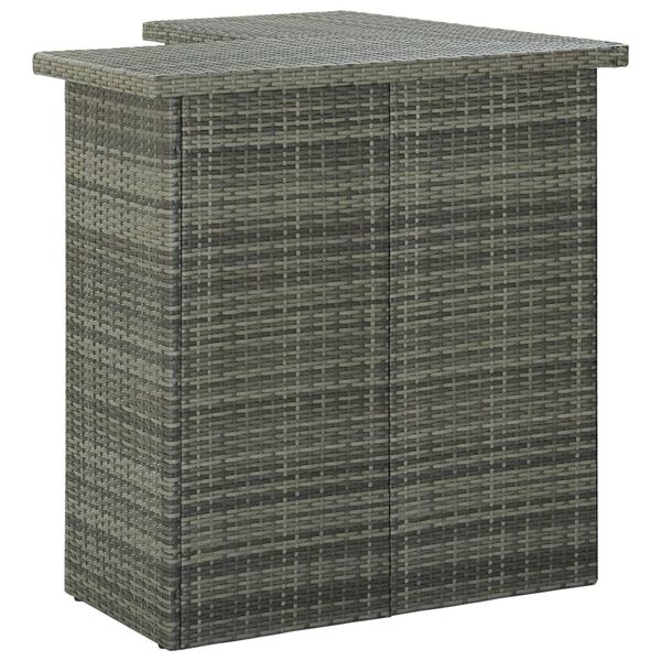 vidaXL Ensemble de bar de jardin 8 pcs et coussins R&eacute;sine tress&eacute;e Gris