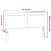 vidaXL T&ecirc;te de lit LED Gris 160 cm Cuir synth&eacute;tique