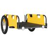 vidaXL Remorque de v&eacute;lo jaune tissu oxford et fer