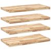 vidaXL &Eacute;tag&egrave;res flottantes 4 pcs 80x40x4 cm acacia massif non trait&eacute;