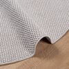 vidaXL Tapis de surface Rond LUGO Cr&egrave;me et gris &Oslash; 200 CM Polyester