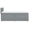 vidaXL Sommier &agrave; lattes de lit avec matelas Gris clair 100x200cm Tissu