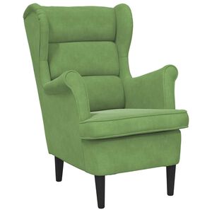 vidaXL Fauteuil vert clair velours