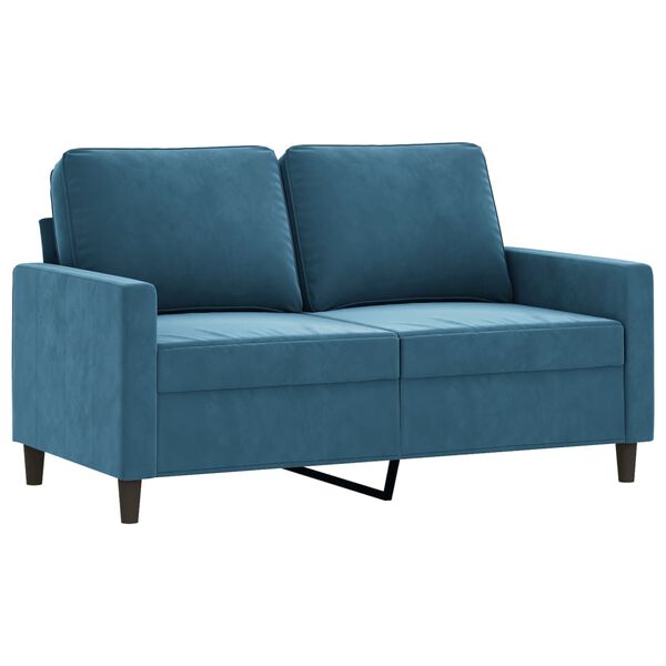 vidaXL Ensemble de canap&eacute;s 4 pcs bleu velours