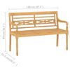 vidaXL Salon de jardin 4 pcs avec coussins Bois de teck solide