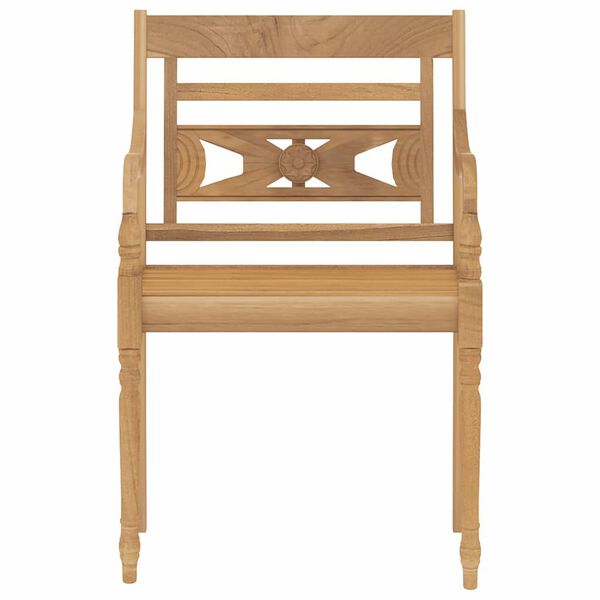 vidaXL Ensemble &agrave; manger de jardin 5 pcs Bois de teck massif