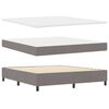 vidaXL Lit &agrave; ressorts avec matelas Taupe 180 x 200 cm tissu