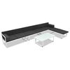 vidaXL Salon de jardin 5 pcs Textil&egrave;ne Aluminium Noir