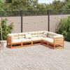 vidaXL Salon de jardin 6 pcs cire marron bois de pin massif