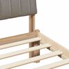 vidaXL Cadre de lit Marron et taupe 160 x 200 cm Bois massif en pin