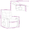 vidaXL Fauteuil inclinable de massage Taupe Tissu