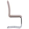 vidaXL Chaises &agrave; manger cantilever lot de 2 cappuccino similicuir