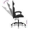 vidaXL Chaise de jeu pivotante Noir et gris Similicuir