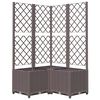 vidaXL Jardini&egrave;re avec treillis Marron 80x80x136 cm PP