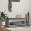 vidaXL Banc d'entr&eacute;e avec coussin Gris b&eacute;ton 103 x 38 x 45 cm