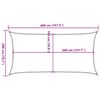 vidaXL Voile d'ombrage 160 g/m&sup2; Rouge 2x4 m PEHD