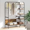 vidaXL Porte-v&ecirc;tements Marron 120 x 44 x 160 cm Bois d'ing&eacute;nierie