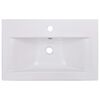 vidaXL Ensemble de meubles de salle de bain Blanc Agglom&eacute;r&eacute;