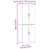 vidaXL Haut Armoire 2 pcs Ch&ecirc;ne noir Bois d'ing&eacute;nierie et verre