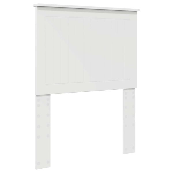 vidaXL T&ecirc;te de lit avec t&ecirc;te de lit Blanc 75 cm Bois d'ing&eacute;nierie