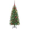 vidaXL Sapin de No&euml;l artificiel avec 150 LED Vert 120 cm PE et PVC