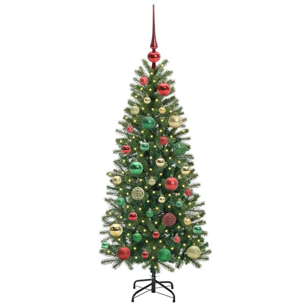 vidaXL Sapin de No&euml;l artificiel avec 150 LED Vert 120 cm PE et PVC