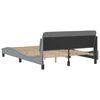 vidaXL Cadre de lit Dover gris clair 140x190 cm tissu