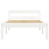 vidaXL Cadre de lit sans matelas blanc bois de pin massif 90x200 cm