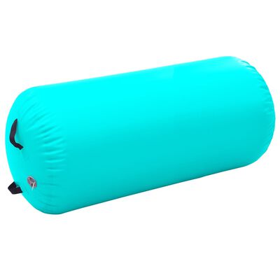 vidaXL Rouleau gonflable de gymnastique avec pompe 120x90 cm PVC Vert