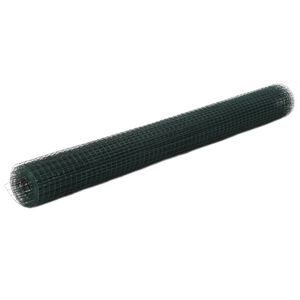 vidaXL Grillage acier avec rev&ecirc;tement en PVC 10x1,5 m vert
