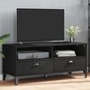 vidaXL Meuble TV VIKEN noir bois d'ing&eacute;nierie