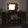 vidaXL Table de Toilette avec tiroir 3 pcs Marron Bois d'ing&eacute;nierie