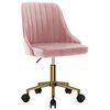 vidaXL Chaises pivotantes &agrave; manger lot de 6 rose velours