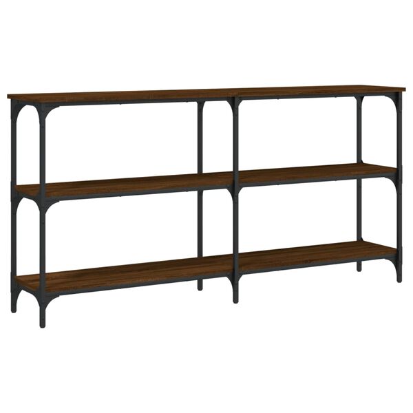 vidaXL Table console ch&ecirc;ne marron 150x29x75 cm bois d'ing&eacute;nierie