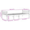 vidaXL Lit pour enfants sans matelas blanc 75x190cm bois de pin massif