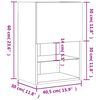 vidaXL Meuble TV avec lumi&egrave;res LED noir 40,5x30x60 cm