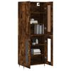 vidaXL Buffet haut Ch&ecirc;ne fum&eacute; 69,5x34x180 cm Bois d'ing&eacute;nierie