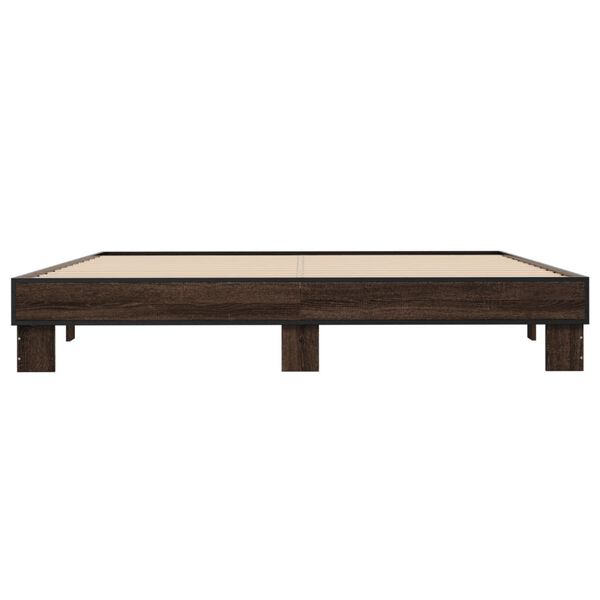 vidaXL Cadre de lit sans matelas ch&ecirc;ne marron 160x200 cm