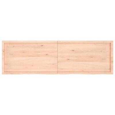 vidaXL Comptoir de salle de bain 200x60x(2-4)cm bois massif non traité