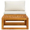 vidaXL Salon de jardin 2 pcs avec coussin Bois d'acacia solide
