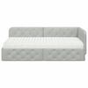 vidaXL Cadre de lit d'angle Gris clair 100 x 200 cm Velours