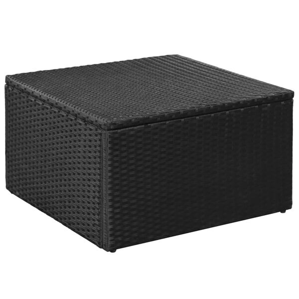 vidaXL Salon de jardin 4 pcs r&eacute;sine tress&eacute;e noir et gris