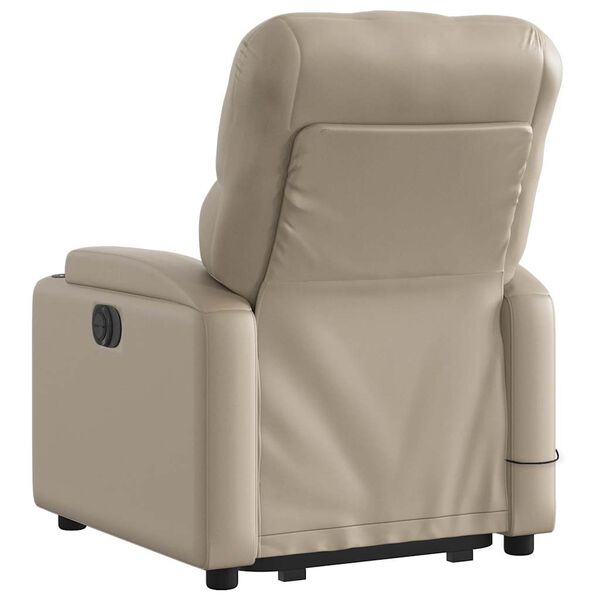 vidaXL Fauteuil inclinable de massage &eacute;lectrique cappuccino similicuir