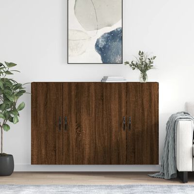 vidaXL Armoires murales 2 pcs chêne marron bois d'ingénierie