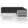 vidaXL Salon de jardin 6 pcs avec coussins Bois de pin massif